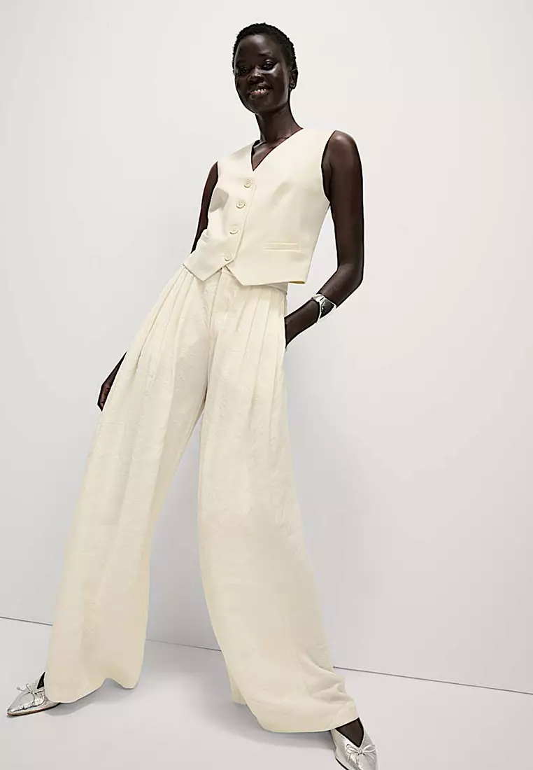 Pleated Palazzo Trousers