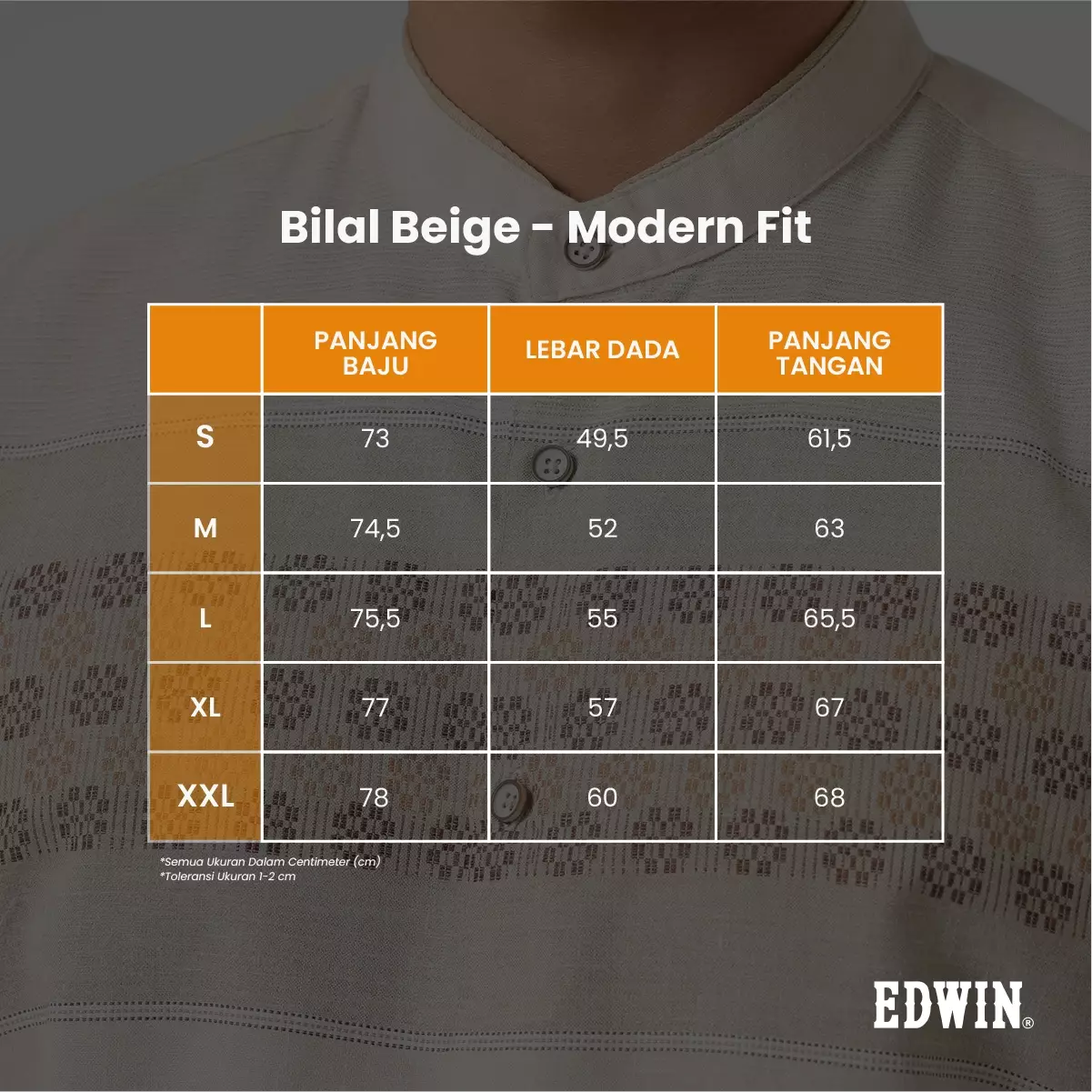 Kemeja Koko Pria Lengan Panjang Baju Muslim Pria BILAL BEIGE