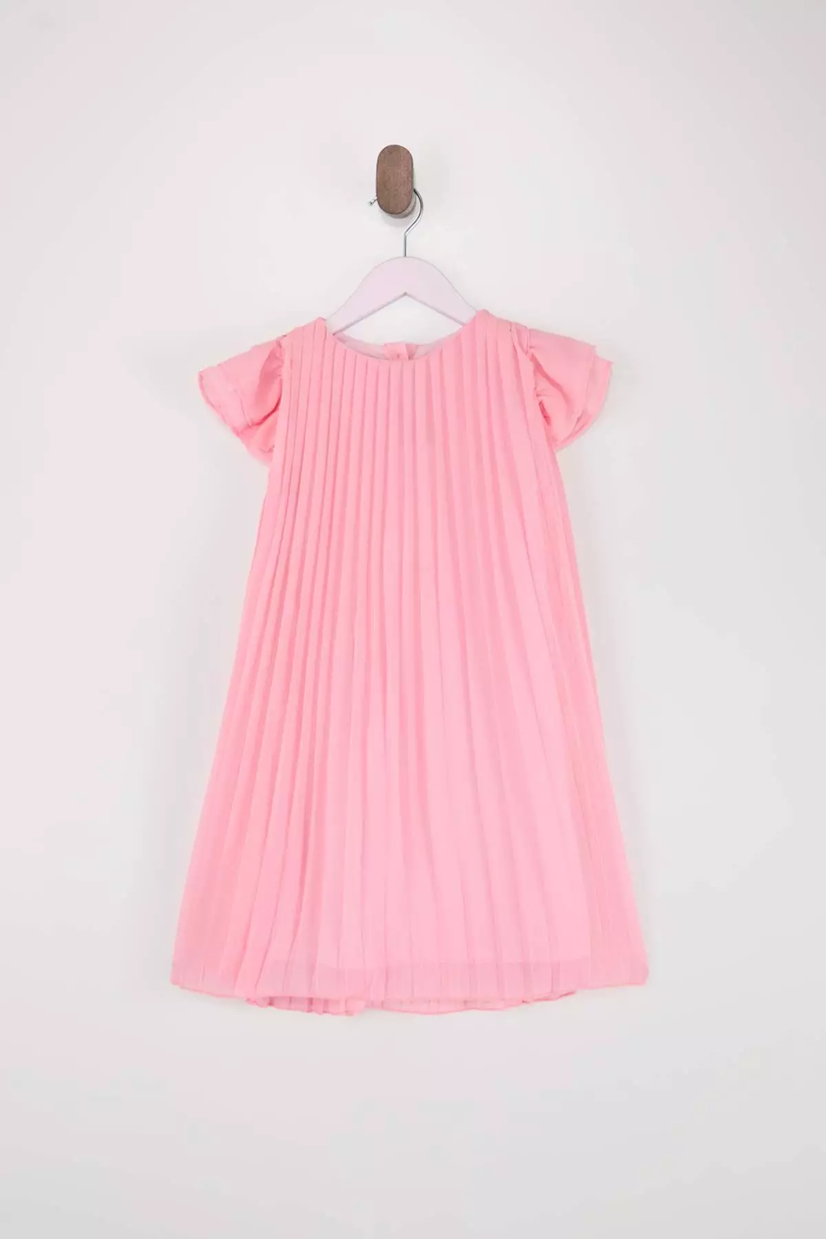 Pink Girl Child Chiffon Eid Woven Dress Tkdss26El00027