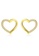 SUNRAIS gold High quality Silver S925 gold heart earrings E0920AC1B98171GS_1