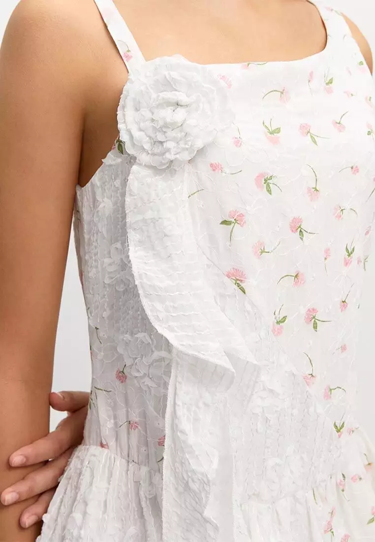 Buy Pomelo Floral Asymmetric Dress 2026 Online | ZALORA Philippines