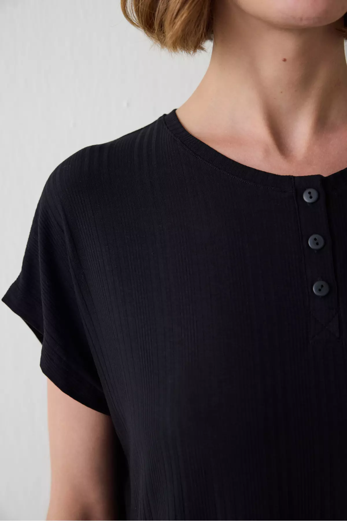 Black Weekend Time Crew Neck Short Sleeve Pajama Set