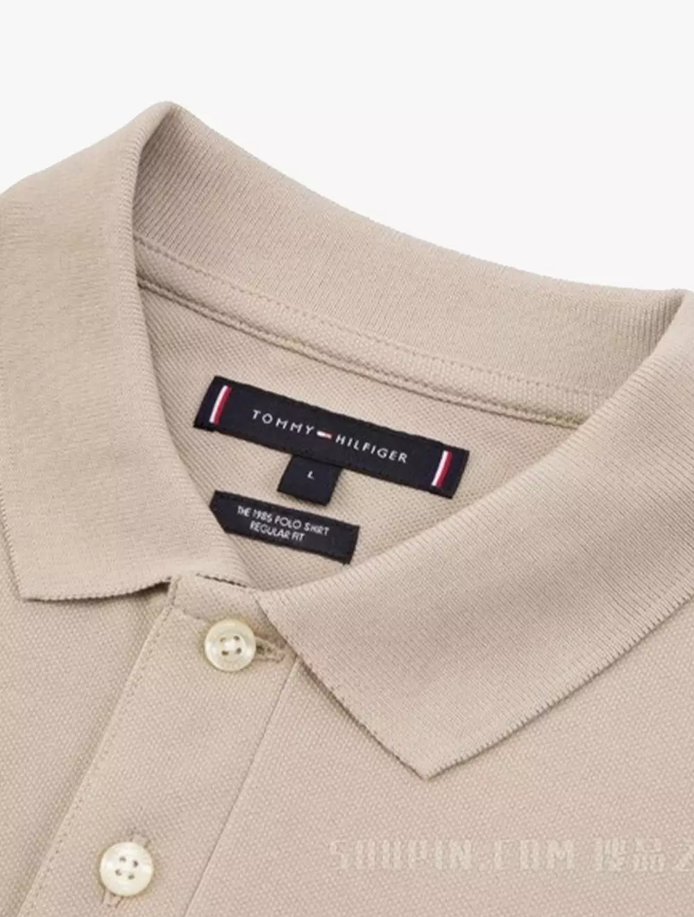 TOMMY HILFIGER - AK 1985 REGULAR POLO - Stone - Stone