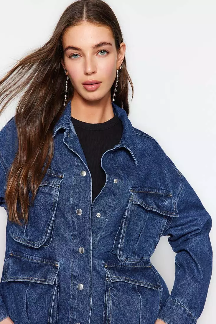 Denim Jacket with Cargo Pocket
