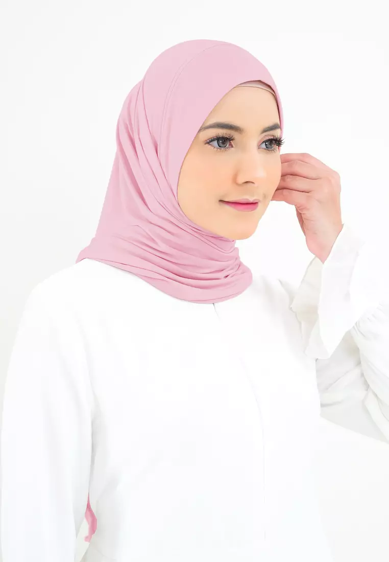 Cotton Bee - Hijab Segitiga Instan Syahira Jersey - Rose