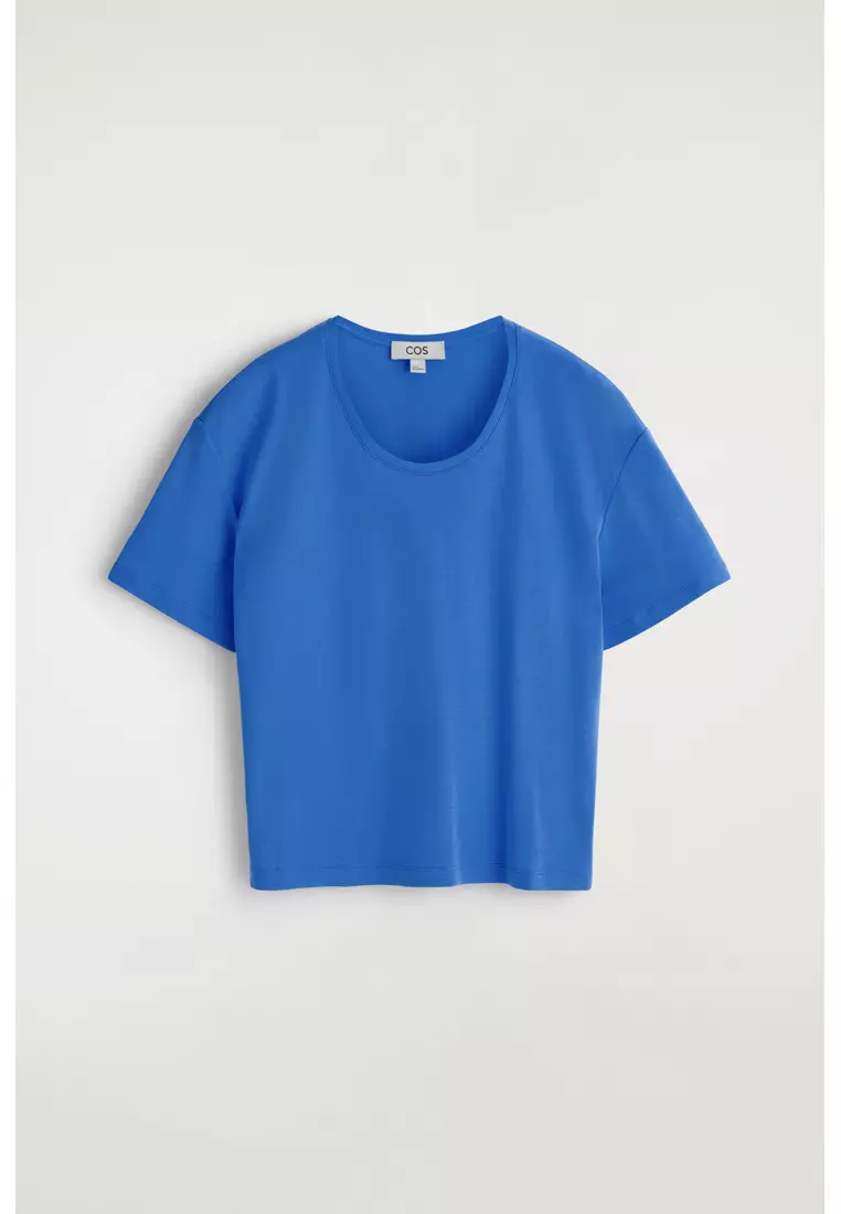 SCOOP-NECK COTTON T-SHIRT