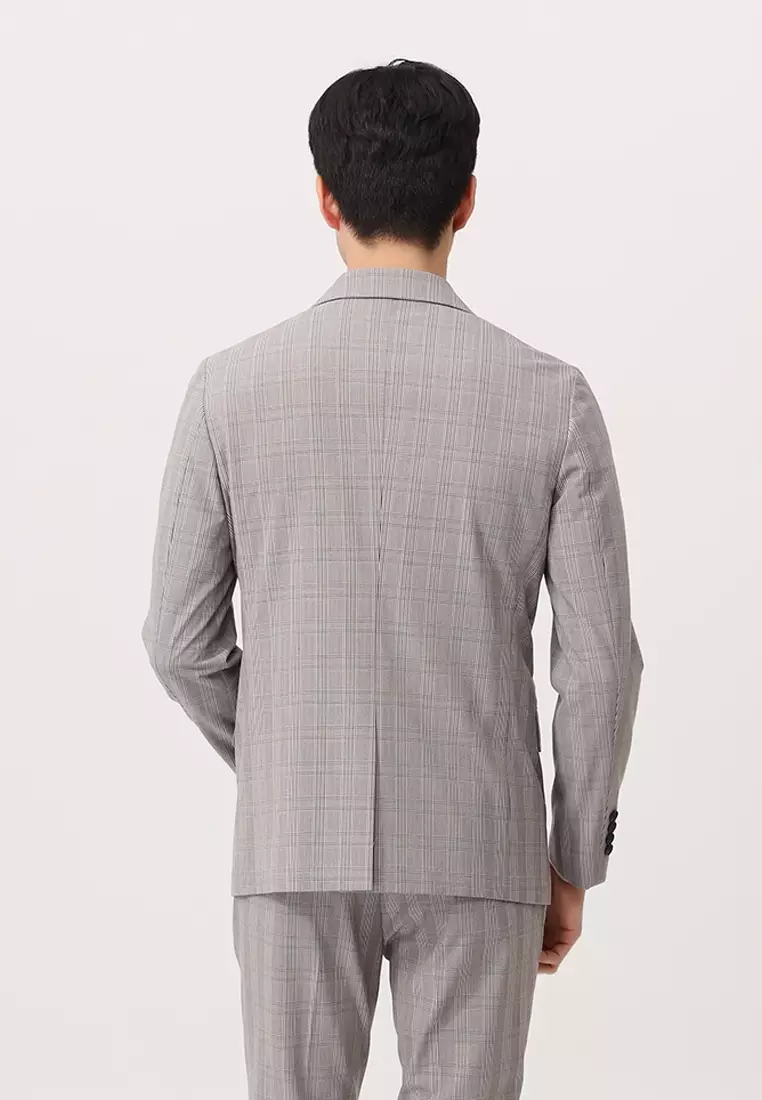 Buy MINDBRIDGE Glen Check Jacket - Setup Suit Male MVJK2103 Online ...