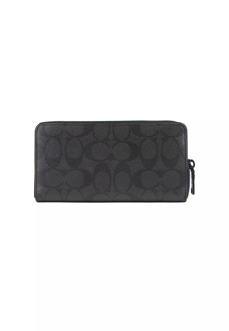 coach men's coin wallet black