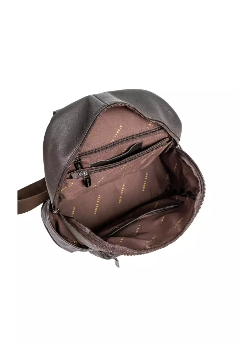 Women's Grain Leather Medium Backpack BAI 40813