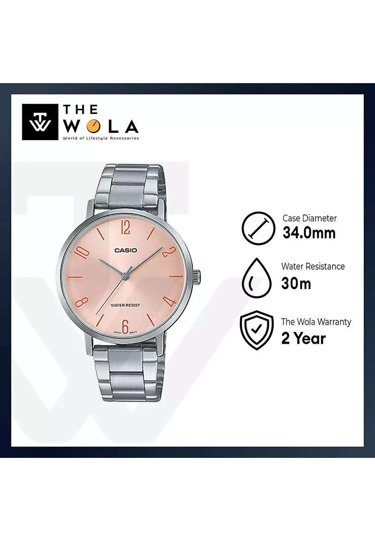 Women's Analog LTP-VT01D-4B2 Stainless Steel Band Casual Watch