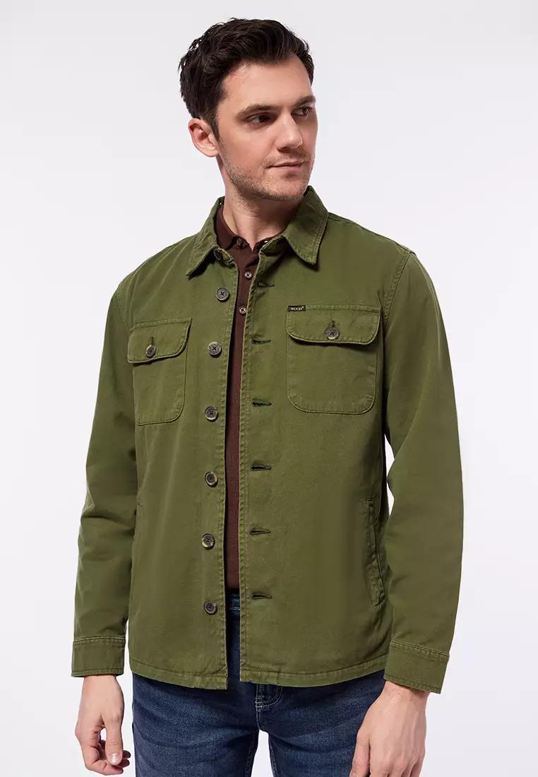 Jual WOOD Slim Fit Shirt Jacket Original 2024 ZALORA Indonesia