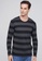 Sisley grey Striped Regular Fit T-shirt 68A3EAA6A6590BGS_1