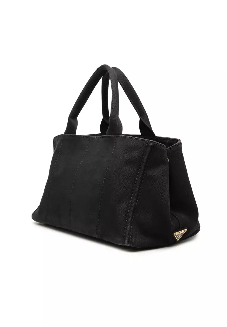 Pre-Loved Prada Canvas Canapa Logo Satchel