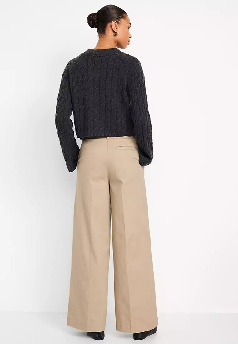 Extra High-Waisted Super Wide-Leg Chino Pants