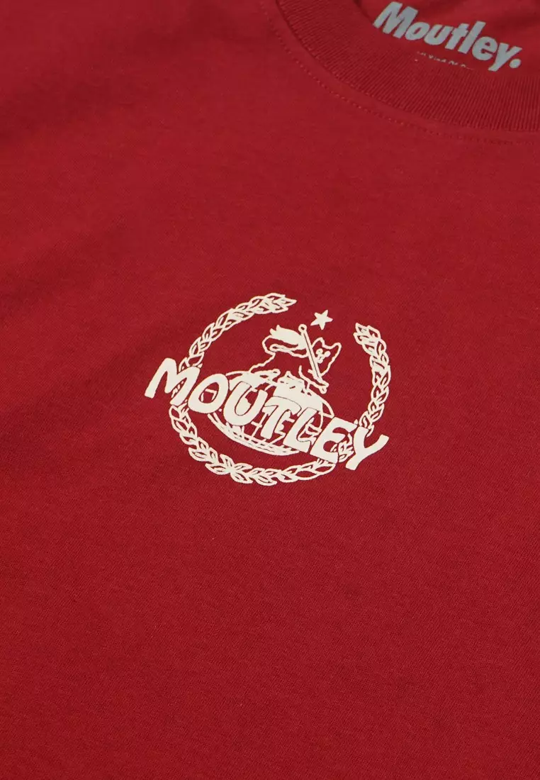 Moutley Men's T-Shirt Short Sleeve Oversized Fit Cotton 16s Nation C091224