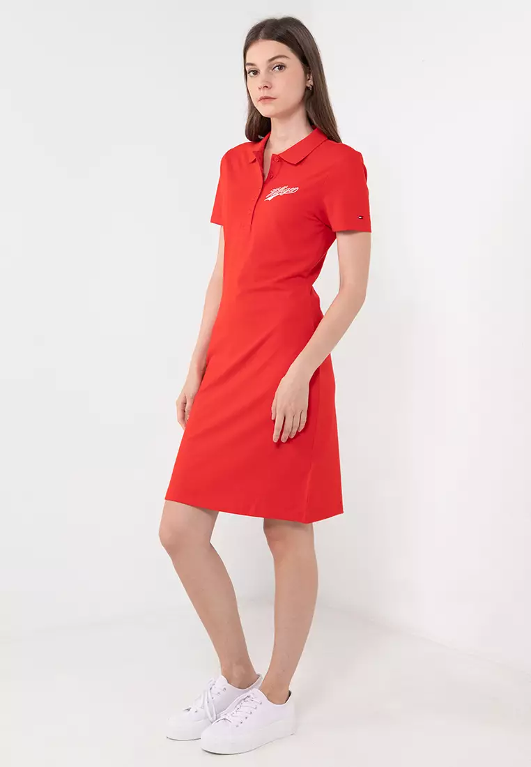 Red tommy hilfiger dress clearance