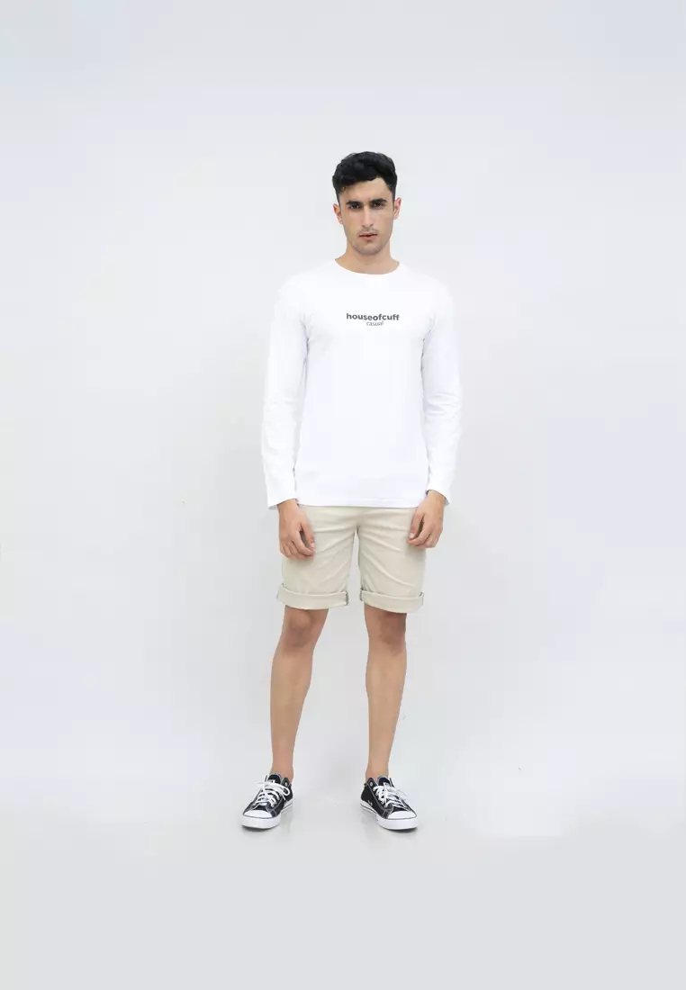 Kaos cotton combed lengan panjang pria unisex houseofcuff Japan Ancien