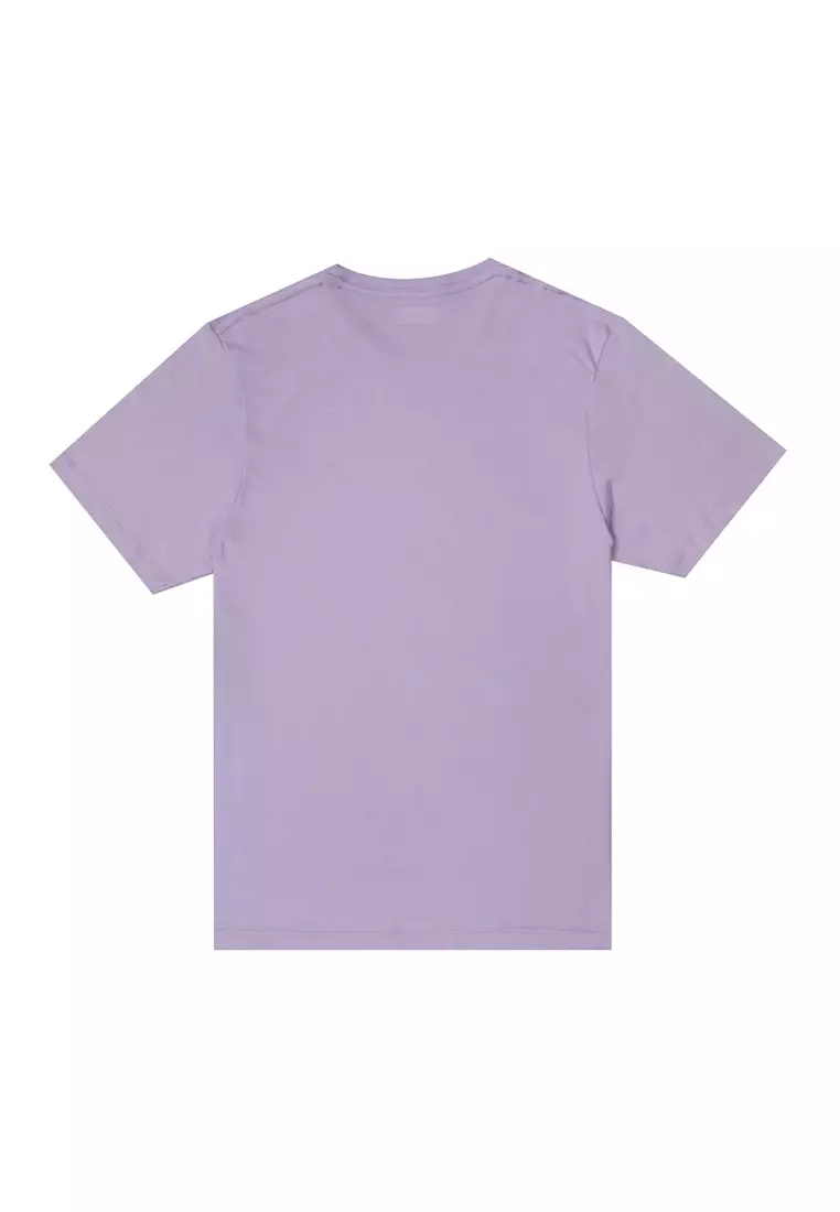 Mens Purple Round Neck T-Shirt
