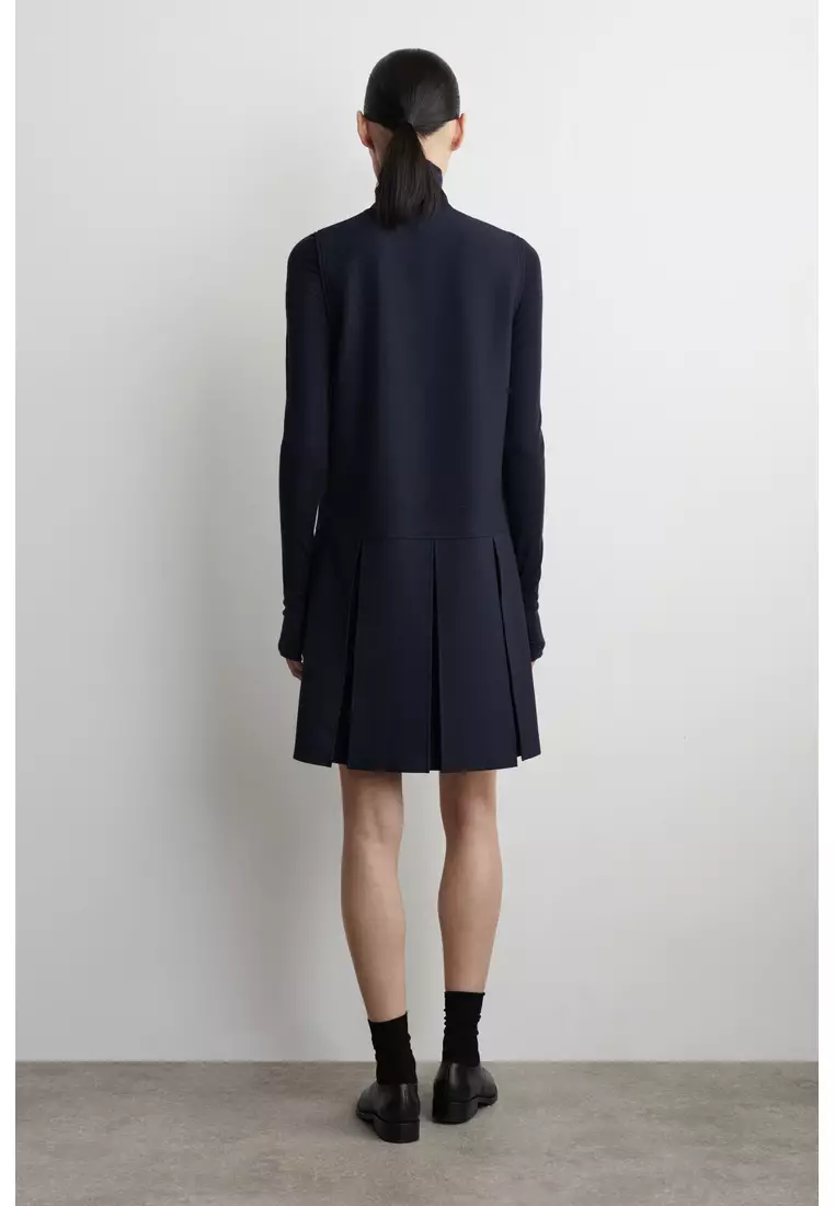 SLEEVELESS PLEATED MIDI DRESS