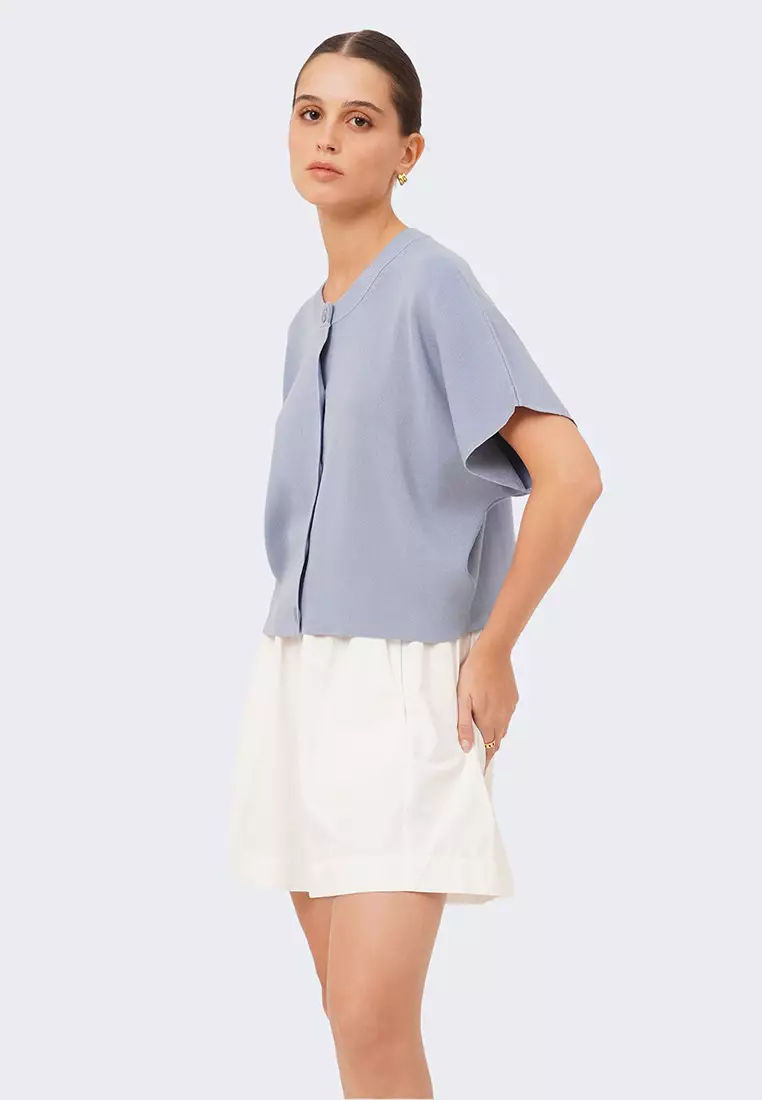 Women's Button Up Dolman Sleeve Knit Shirt