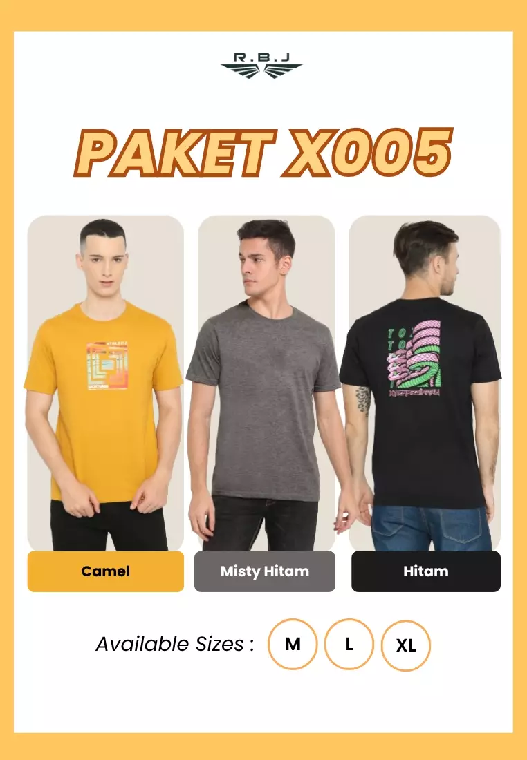 Pay 1 Get 3 RBJ T-Shirt Cotton Combed