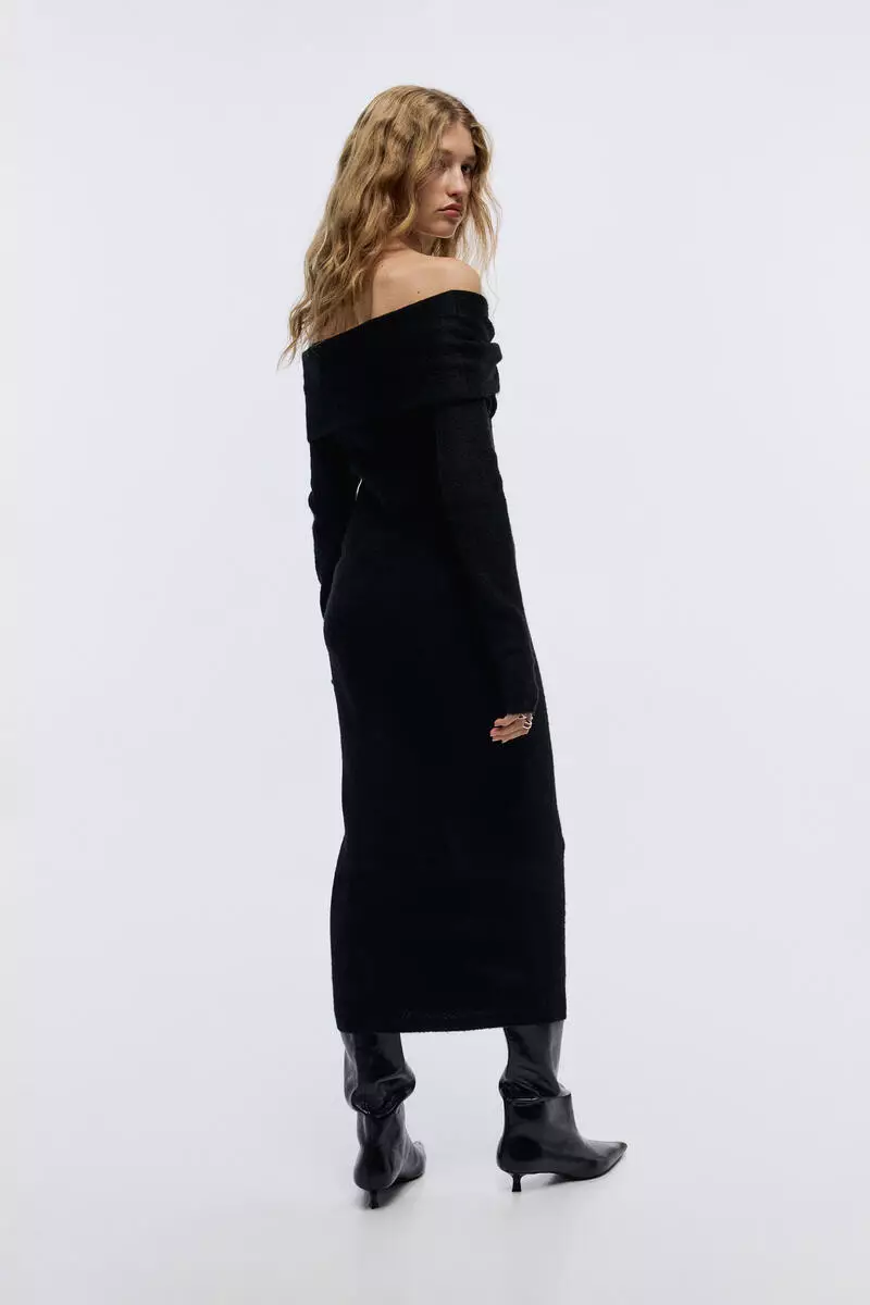 Buy H&M Fine-knit off-the-shoulder dress 2026 Online | ZALORA Philippines