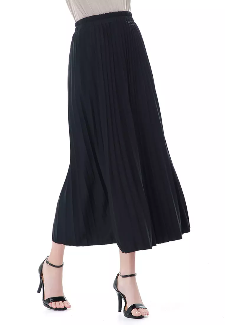 Nashywa Rok Bawahan Muslimah Wanita Regular Fit Premium Quality - Hitam