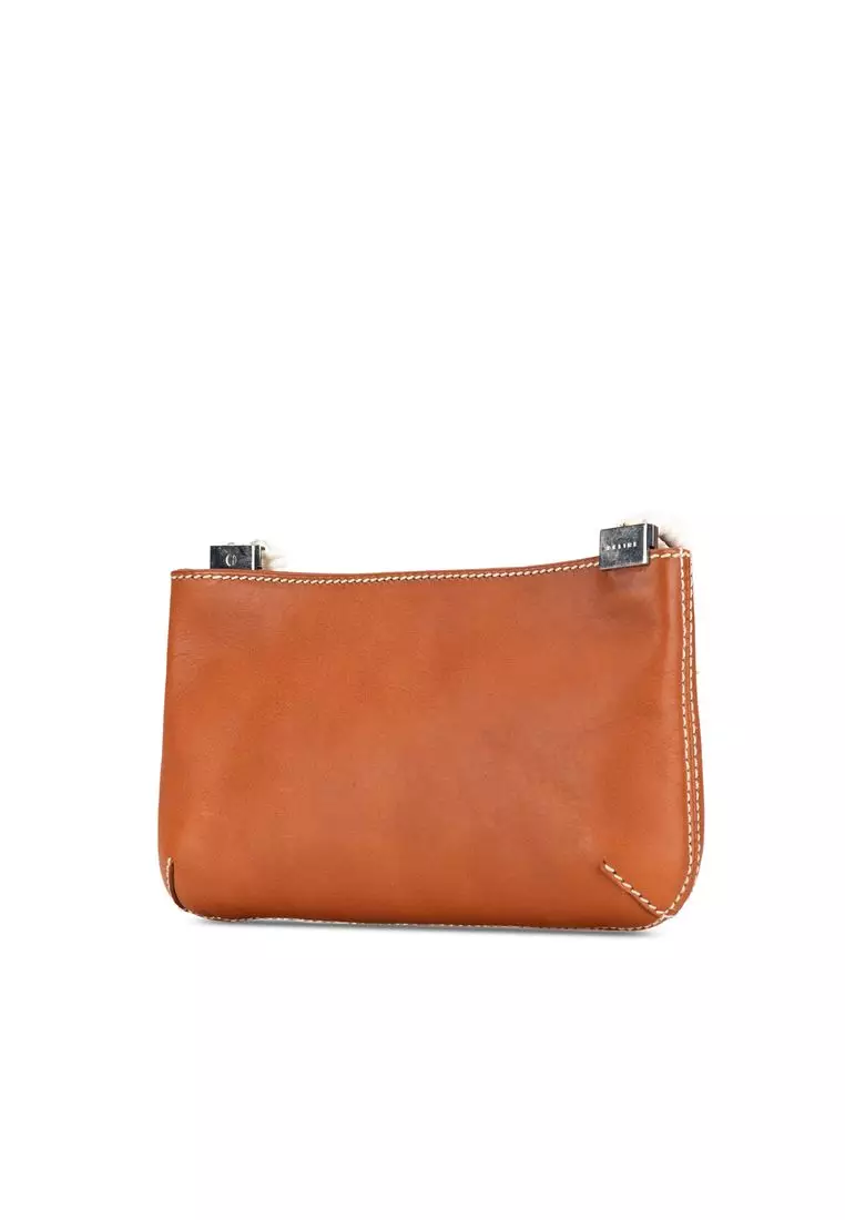 Buy CELINE Pre-Loved Celine Calfskin Shell Strap Shoulder Bag 2026 ...