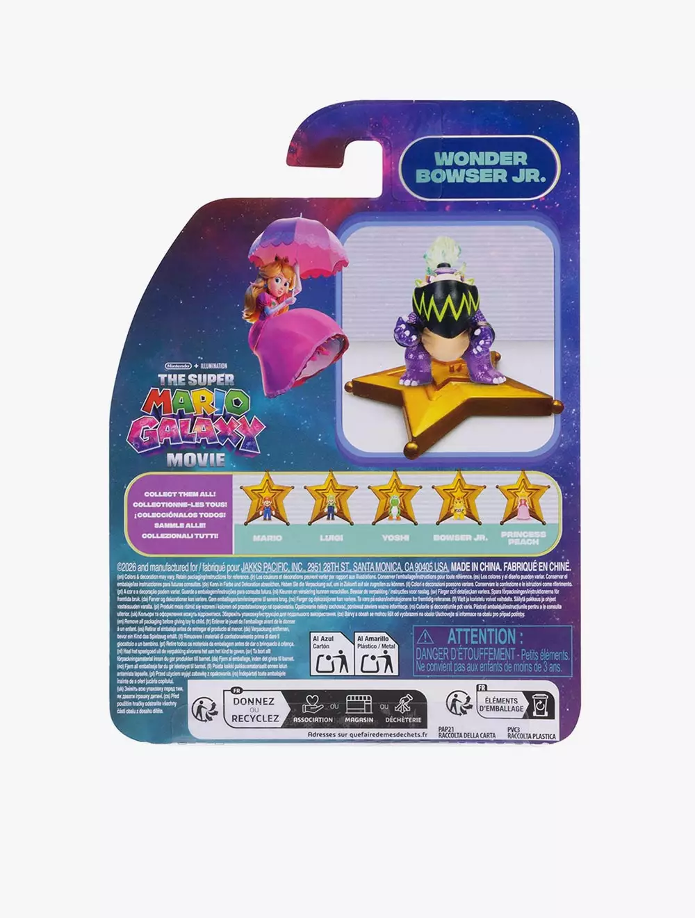 The Super Mario Galaxy Movie – 1.5” Figure with Star Accessory – Wonder Bowser Jr. - SM843249