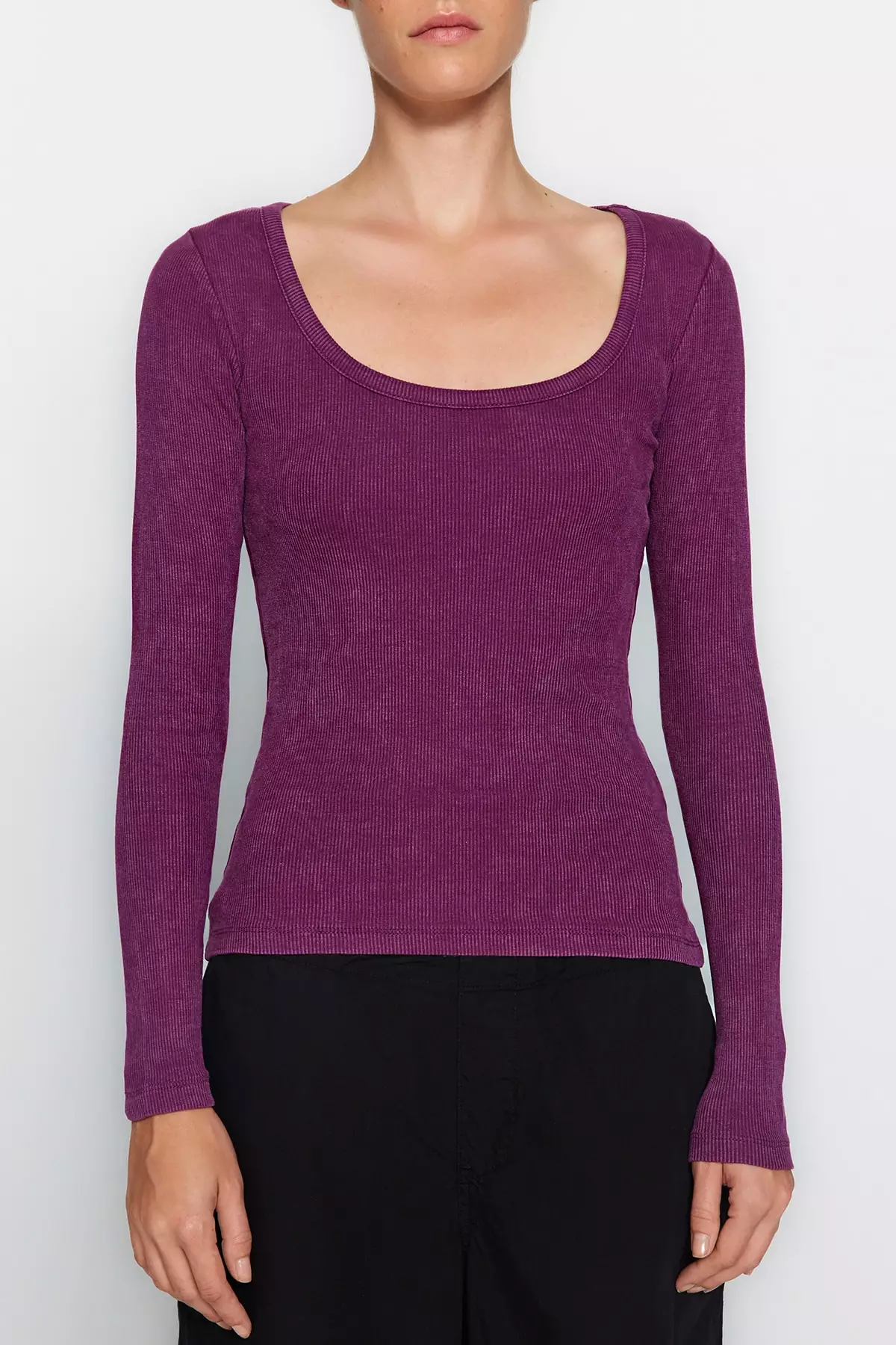 Body Donna Maglia Sottile Trendyol | Tinta Unita Slim Fit | 93% Poliestere