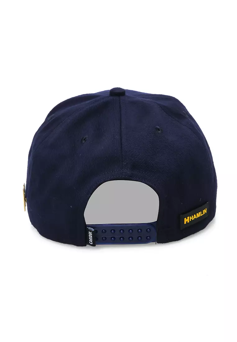 Yuma Topi Snapback Pria Motif Carider Adjustable Strap Material Raffel ORIGINAL - Navy