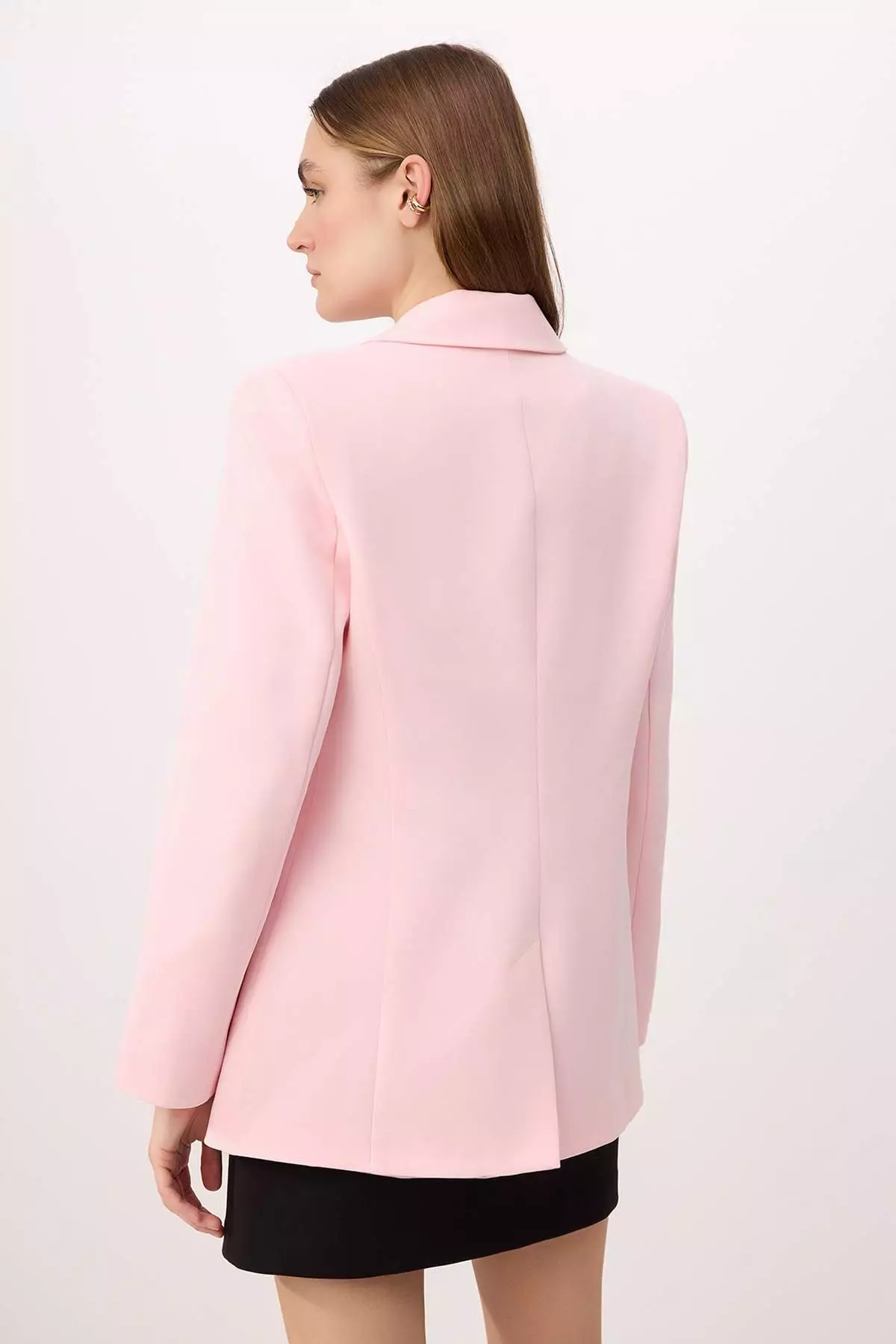 Pink Accessory Buttoned Regular Fit Woven Blazer Jacket Twoss26Bc2