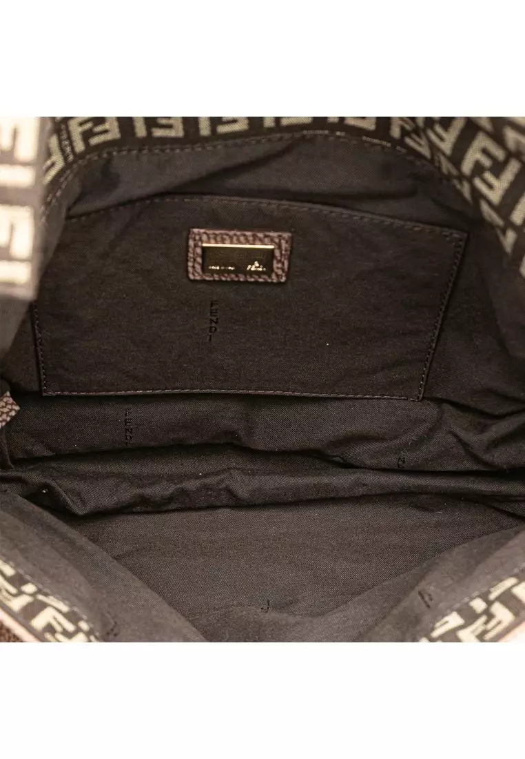 Pre-Loved Fendi Zucchino Canvas Sweety Crossbody