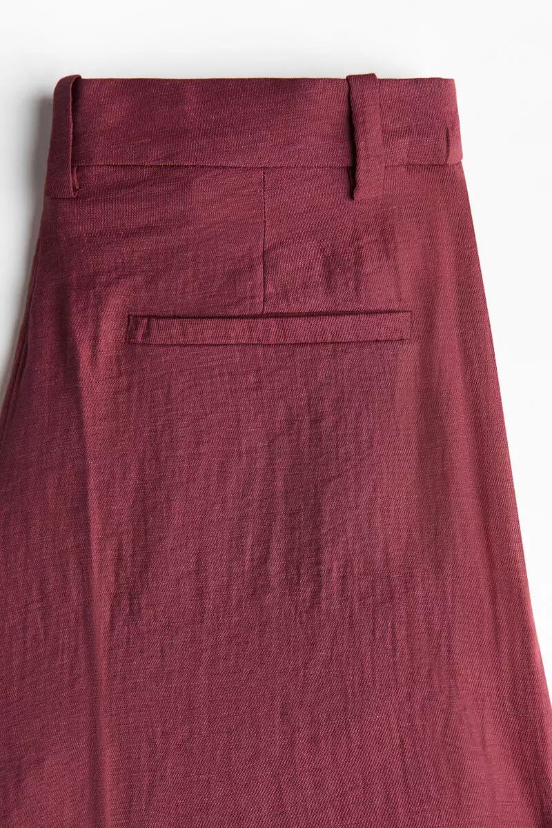Tailored linen-blend culottes