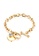 Bullion Gold gold BULLION GOLD Diamond cut Belcher Chain T-lock Toggle Bracelet in Gold Layered Steel Jewellery 8CA7FACE8AA414GS_1