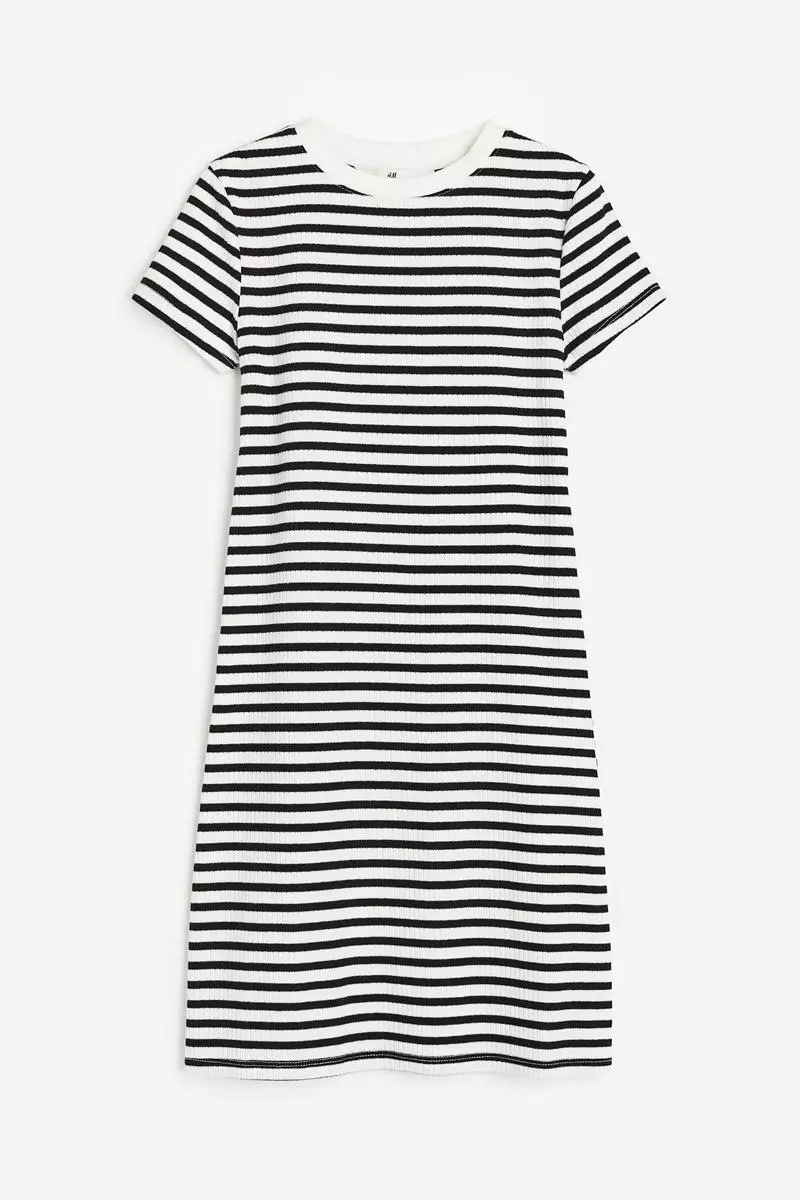 H&m basic t shirt dress new arrivals
