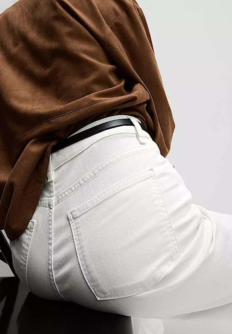 High Waisted Smart Wide Leg Jeans