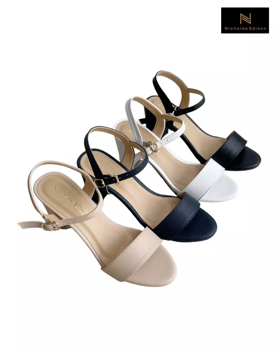 Nicholas Edison Heel Vara Khaki