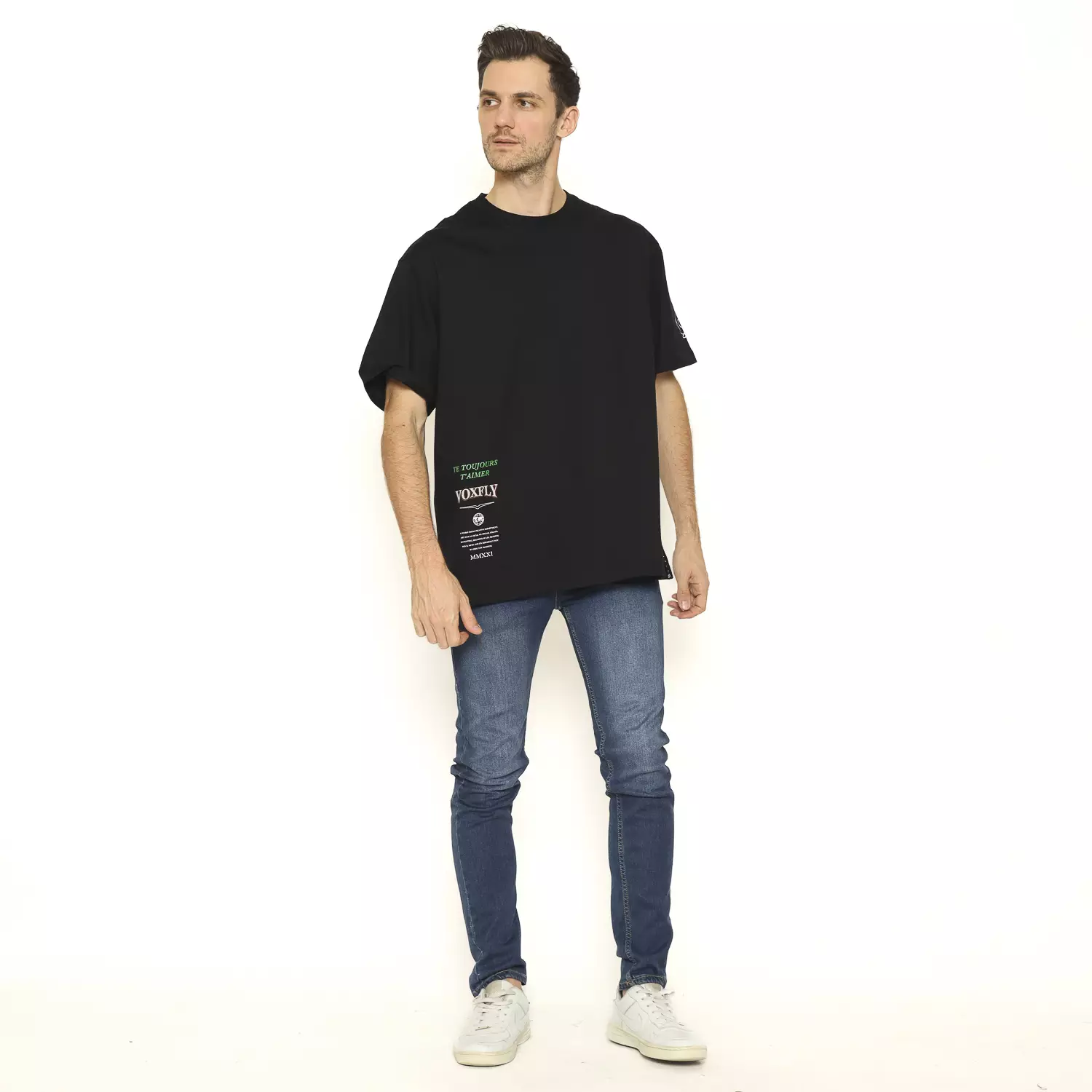 Voxfly Kaos Lengan Pendek Pria Rhude Oversize Men Tee Planet Surf