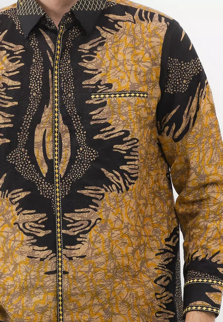 BATIK TALENTA EXCLUSIVE Lengan PANJNG DOBBY SMOCK KATUN HALUS YELLOWS