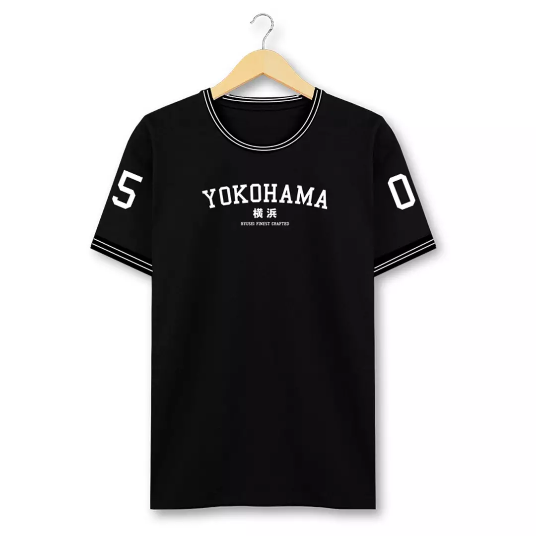 Ryusei Kaos Pria Yokohama Black