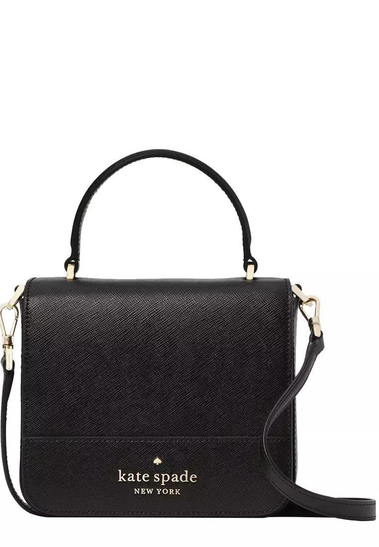 SpreeSuki - Kate Spade Crossbody Bag Shoulder Bag Staci Saffiano Leather  Shoulder Bag Black # K6042