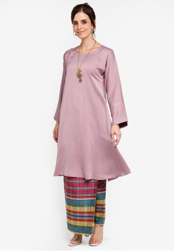 Kurung Pahang Moden Mia From Yans Creation In Pink Baju Kurung Moden Baju Kurung Moden