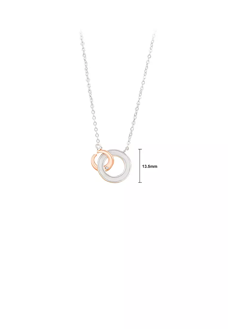 Buy Glamorousky 925 Sterling Silver Simple Personalized Rose Gold