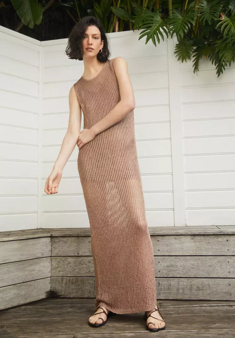 FORCAST Milarose Crochet Knit Dress