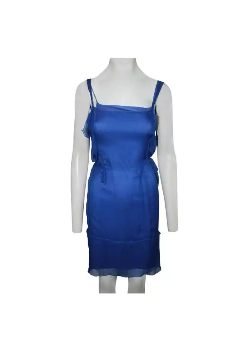 Alberta Ferretti Pre-Loved ALBERTA FERRETTI Blue Silk Dress 2024