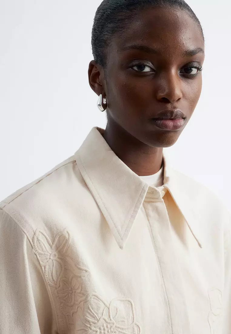 Embroidered Denim Shirt