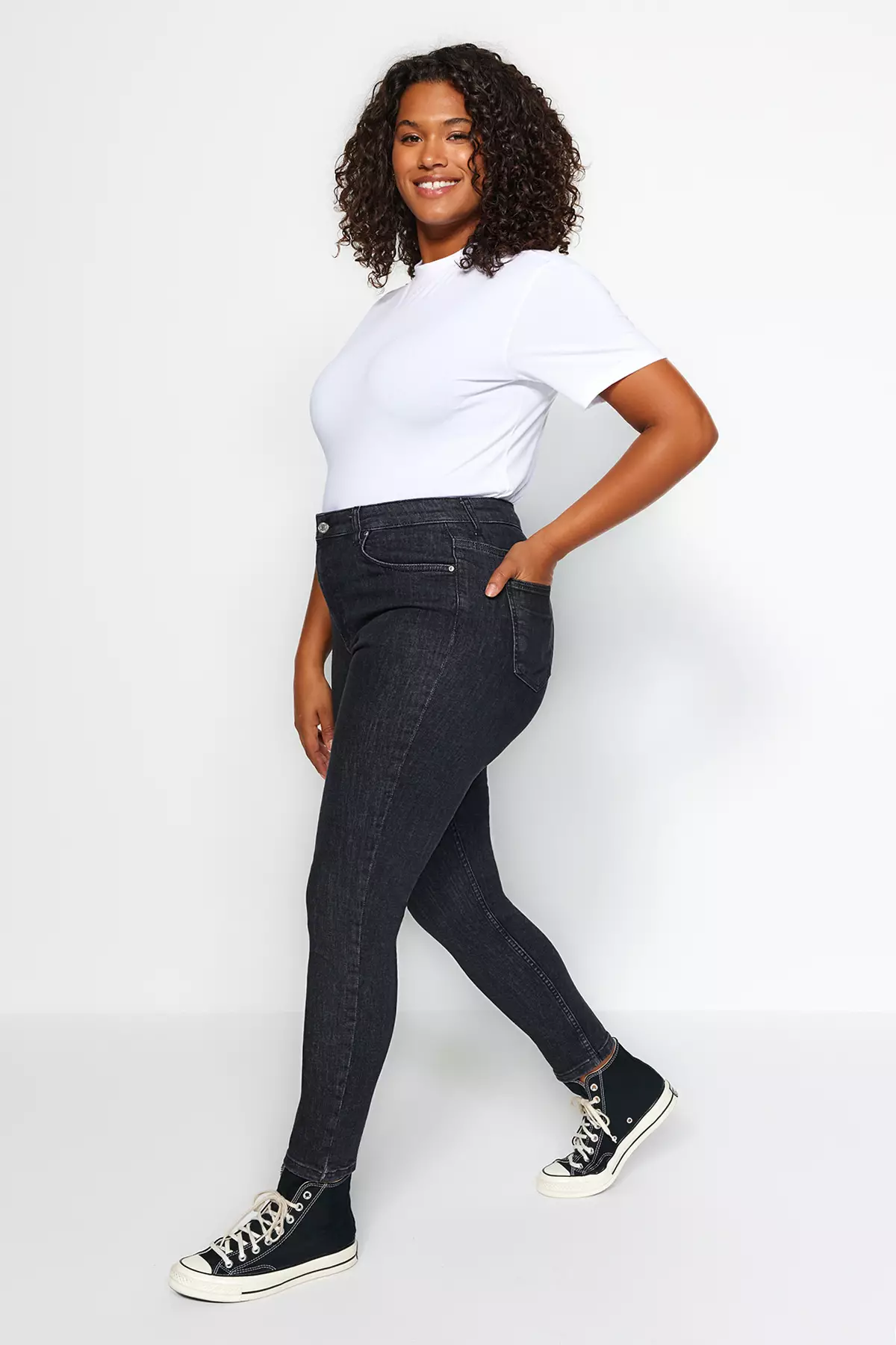 Plus size outlet black skinny jeans