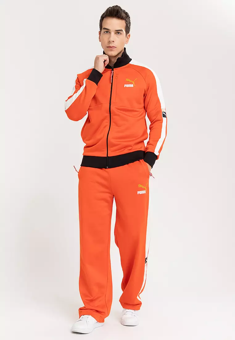 Green and orange puma tracksuit hot sale