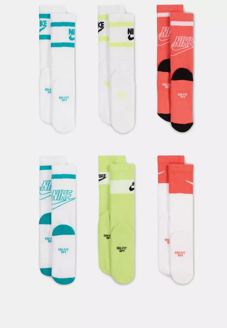 Everyday Unisex Kids' Cushioned Crew Socks (6 Pairs)